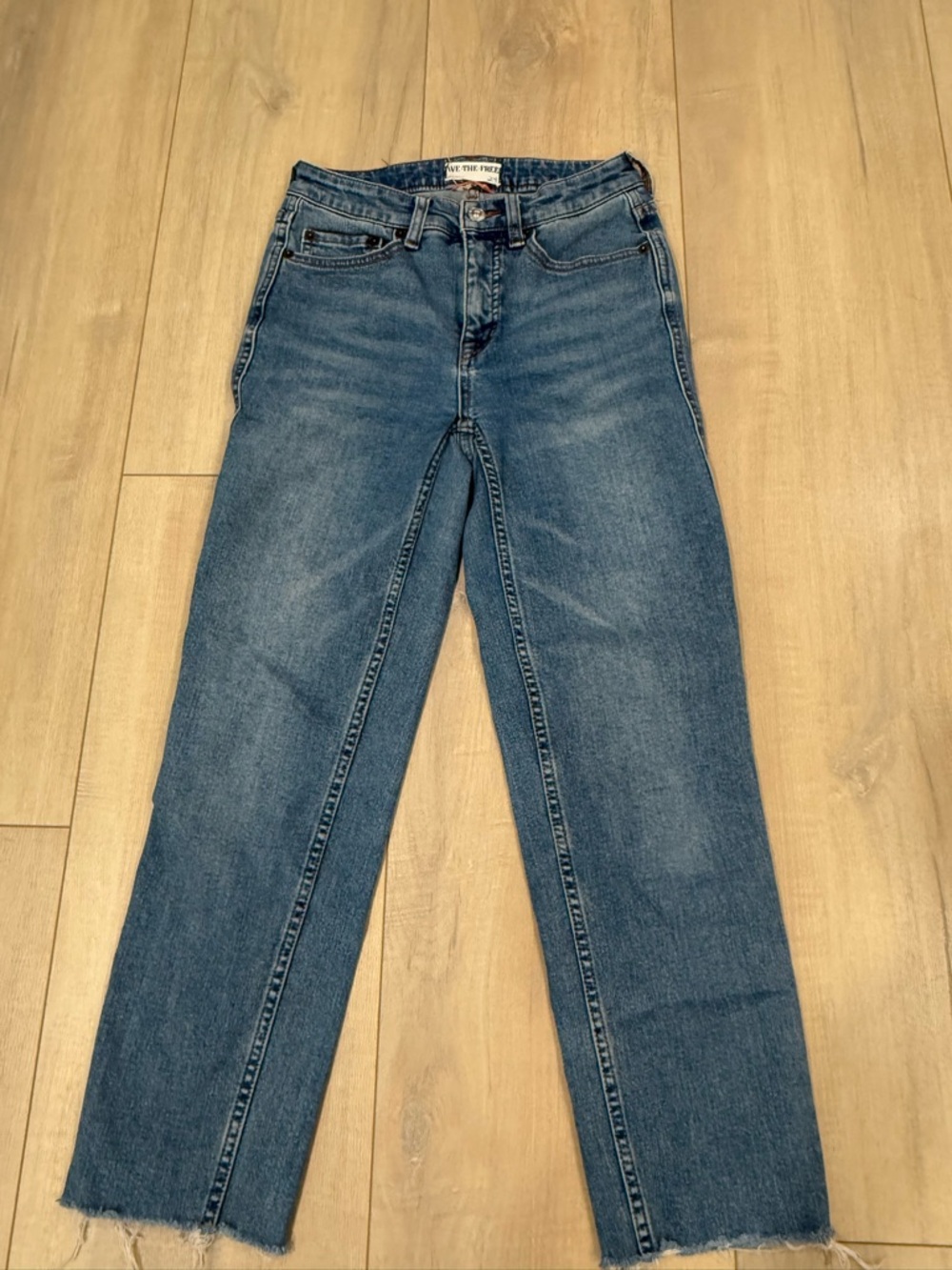We The Free Straight Leg Jeans in Medium Blue